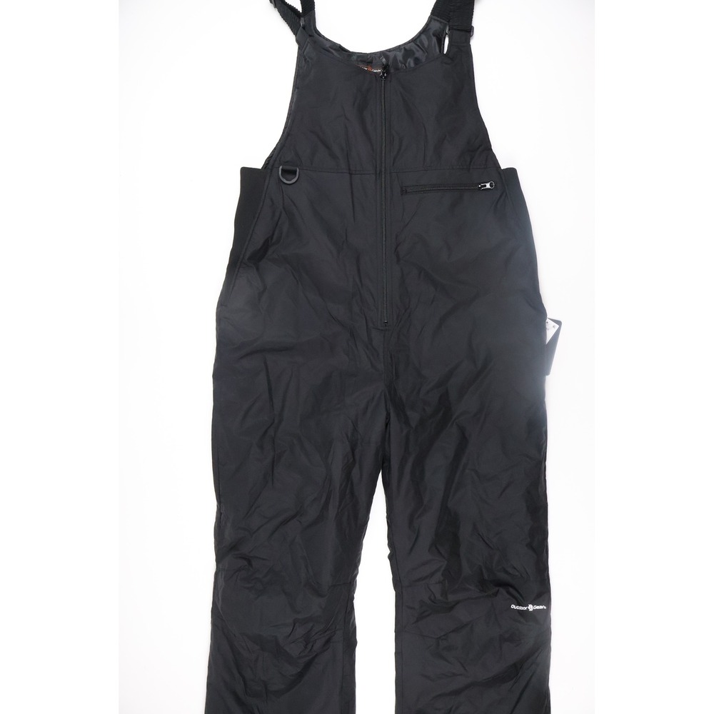 Outdoor Gear Mens Snow Bibs Peak Black Solid Large NWT